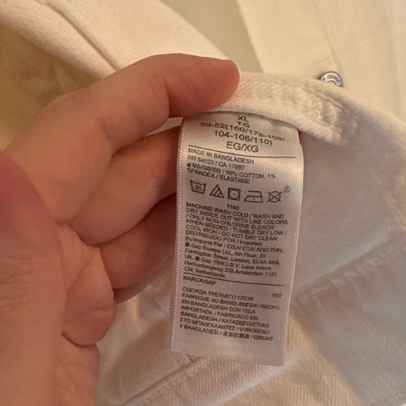 GAP White Denim Jacket - Size XL - Picture 5 of 6